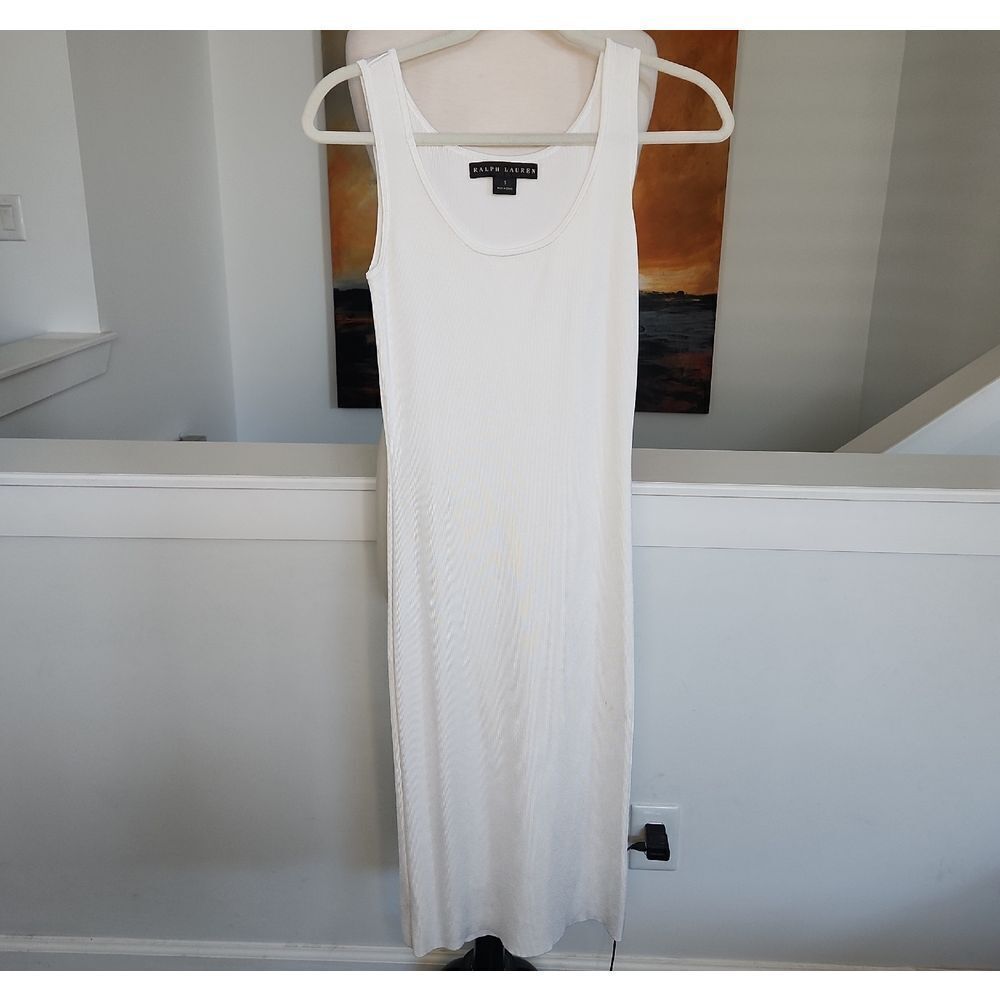 Ralph Lauren White Sleeveless Maxi Dress Size S